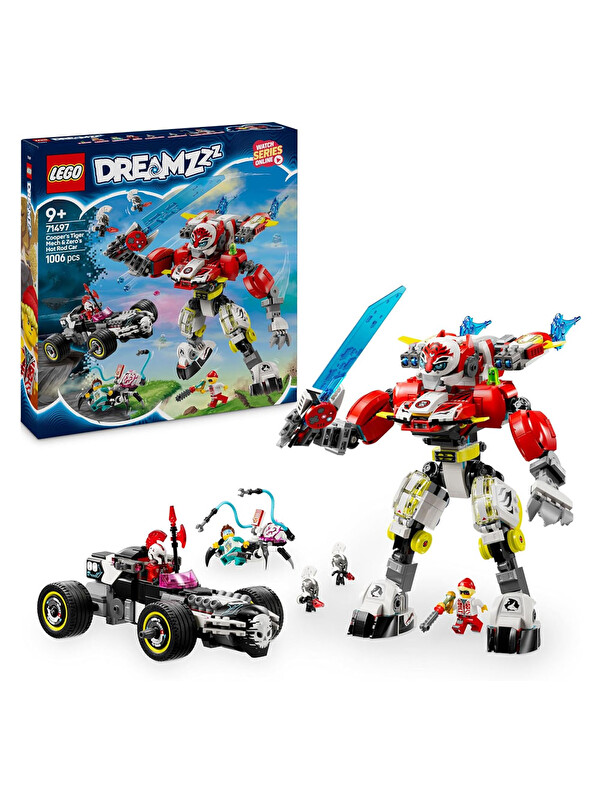 Lego DREAMZzz Cooper ın Kaplan Robotu ve Zero nun Hot Rod Arabası 71497