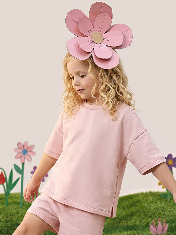 MSHB&G Oversize Pembe Unisex T-shirt