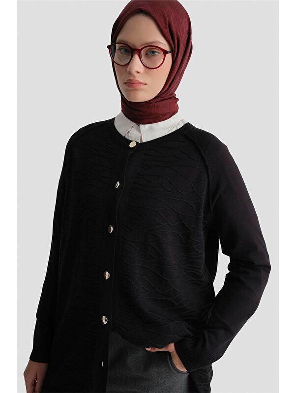 ARMİNE Triko Ceket 25Kd5306 Siyah