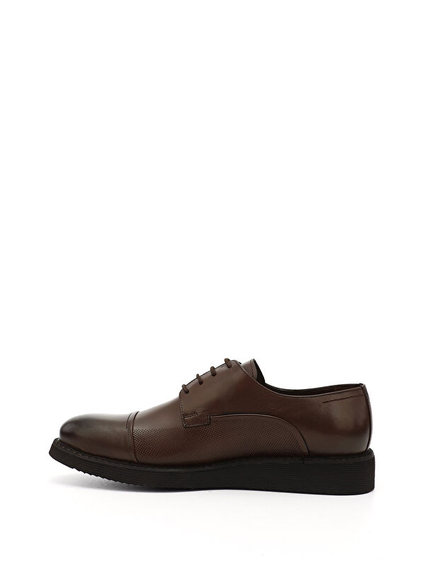 Erkek TÜTÜN KAHVE Bağcıklı Hakiki Deri Klasik Ayakkabı - Görsel 4
