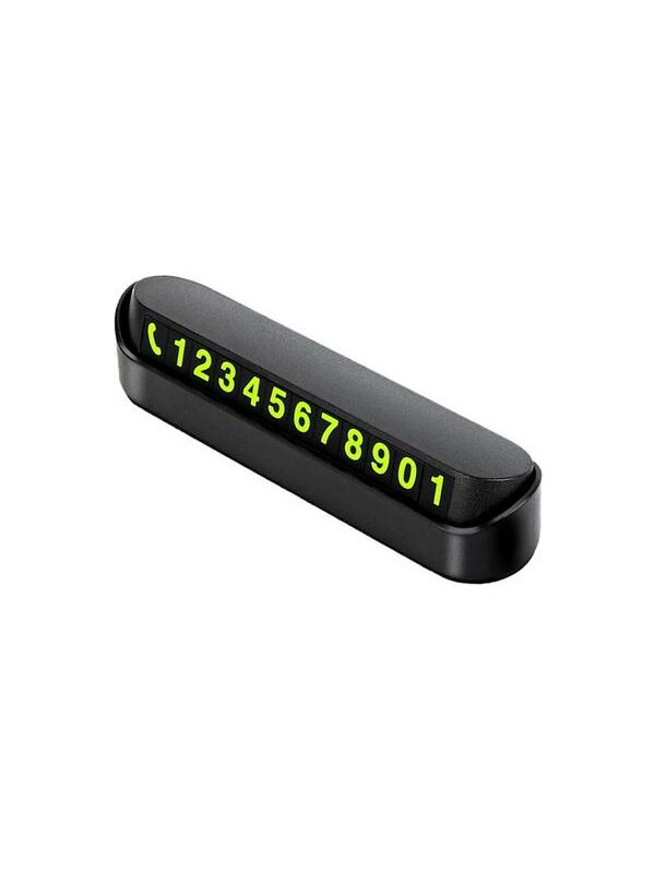 KPM Fosforlu Araba Park Numaratörü - Siyah - 10 cm