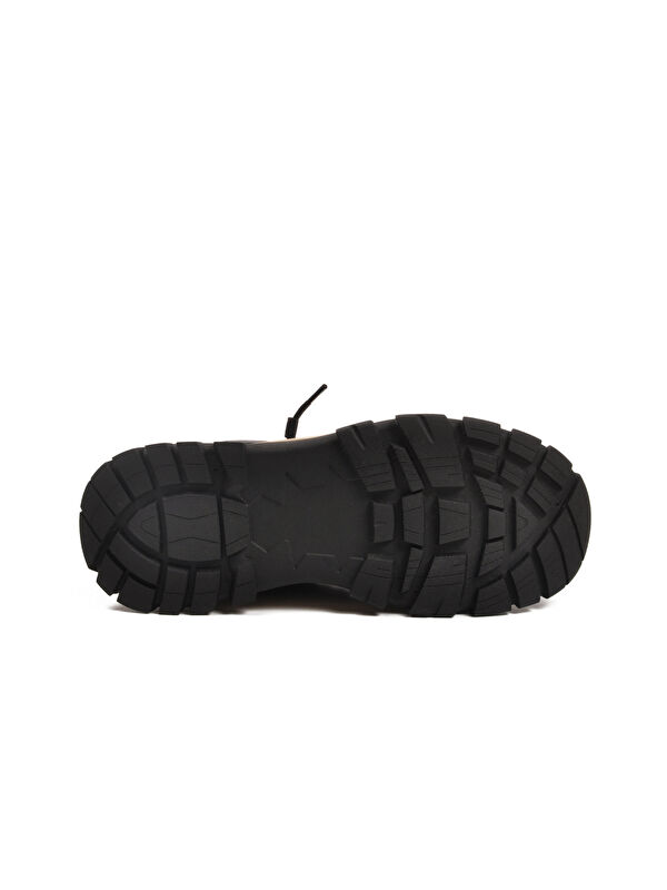 Siyah Hakiki Deri Bağcıklı Erkek Sneaker 25K570 M - Görsel 6