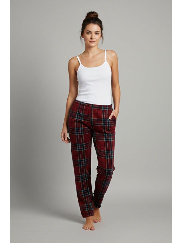 Fullamoda Geyik Baskılı Kadife Pijama Altı