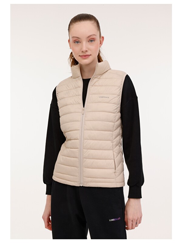 Lumberjack WB VEST 4SN34 4PR Ekru Kadın Yelek