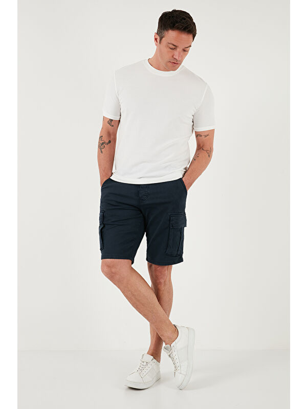 Buratti Streç Pamuklu Regular Fit Normal Bel Kargo Cepli Şort 4510S79MILAN