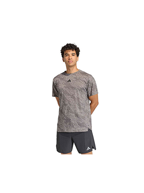 Adidas D4T Aop Tee Erkek Antrenman Tişörtü KF3098 Gri