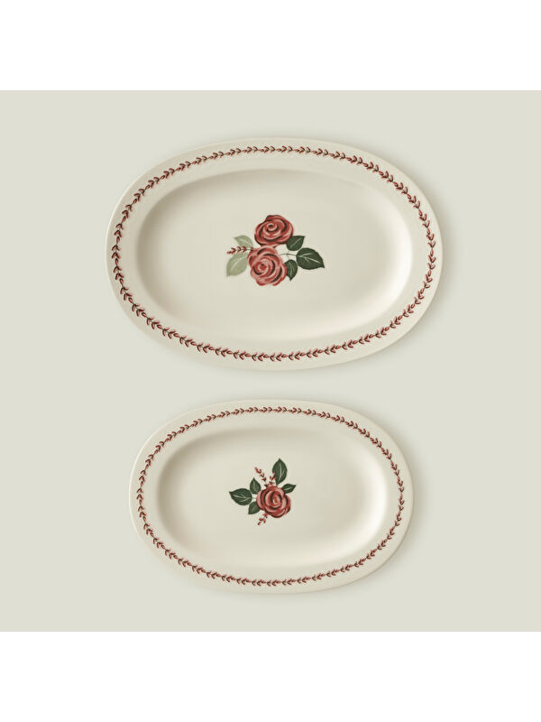 Bella Maison Rose Porselen Sunum Tabağı 2'li