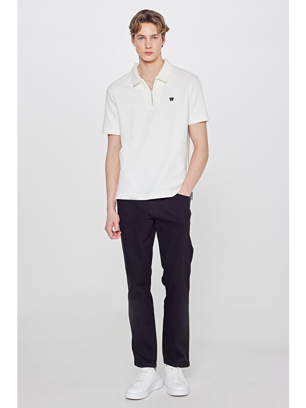 Wrangler Texas Slim Fit Dar Kesim Normal Bel Siyah Esnek Pantolon