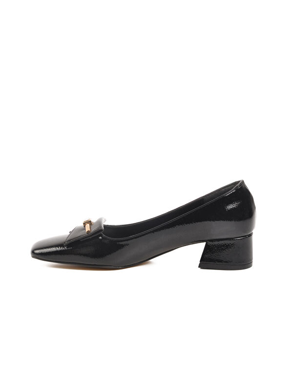 Siyah Kırışık Kadın Abiye Ayakkabı 704685 Z - Görsel 3