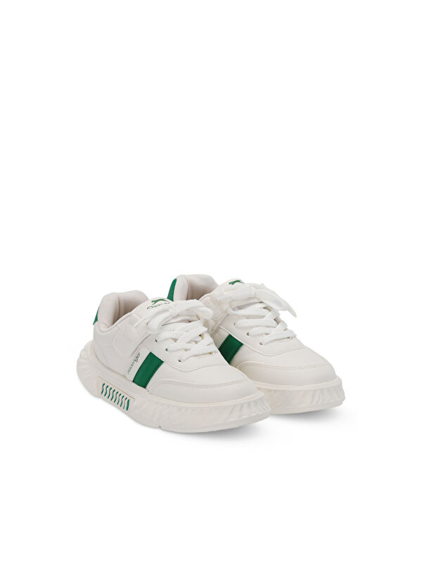 NIGEL Unisex Çocuk Günlük Ayakkabı Beyaz / Yeşil - Görsel 3