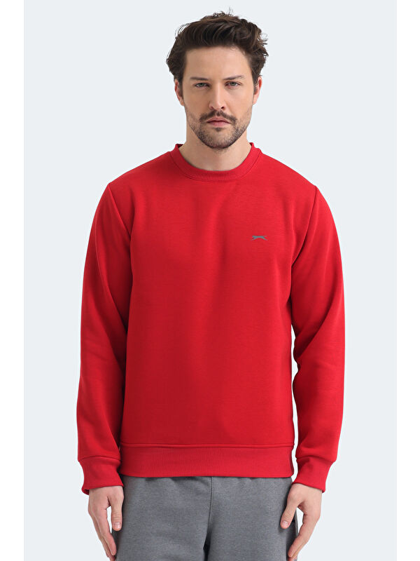 SLAZENGER MEGAR I Erkek Kırmızı Sweatshırt