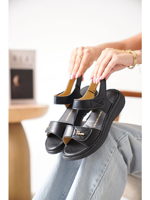 D685 Günlük Ortopedik Kadın Sandalet - Görsel 2