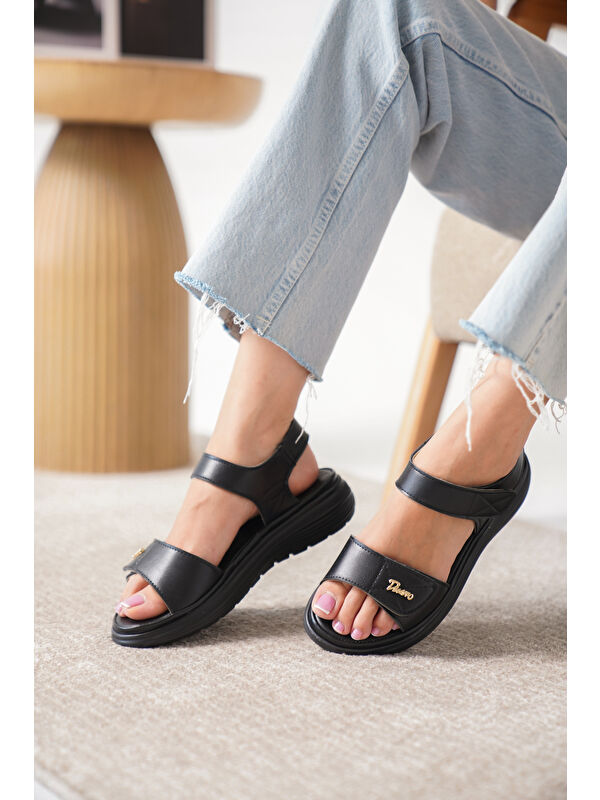 D685 Günlük Ortopedik Kadın Sandalet - Görsel 3