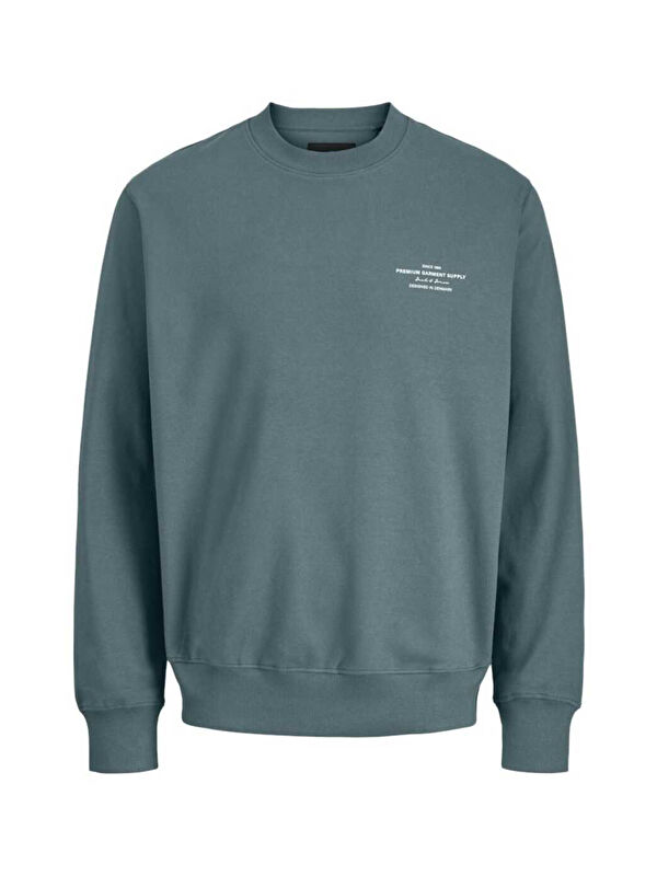 Jack & Jones Premium Jprblachad Pamuklu Relaxed Fit Bisiklet Yaka Sweat 12261386