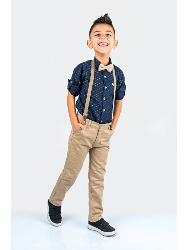 Mnk Baby & Kids Baskılı Oxford Erkek Çocuk Takım MNK0479