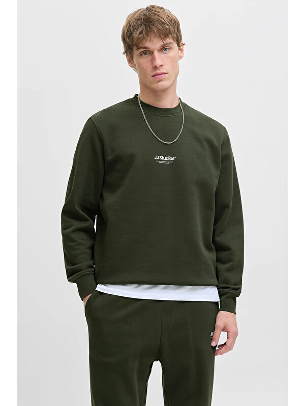 Jack & Jones Essentials Jjesoho Pamuklu Regular Fit Bisiklet Yaka Sweat 12278791