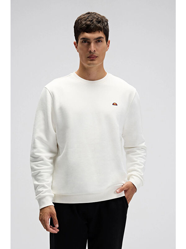 Ellesse Pamuklu Regular Fit Bisiklet Yaka Logolu Sweat EM579-OF