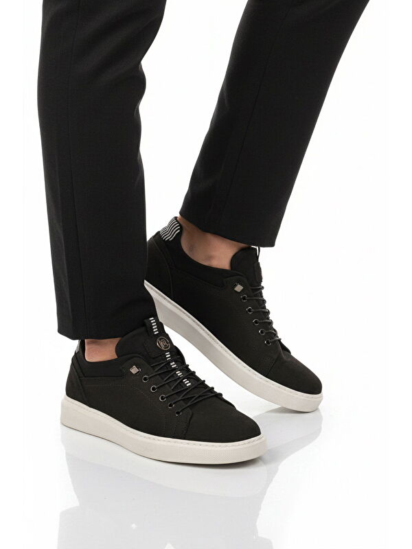 Ayakmod Siyah Ayakmod Nubuk Hakiki Deri Erkek Casual Ayakkabı 140 M