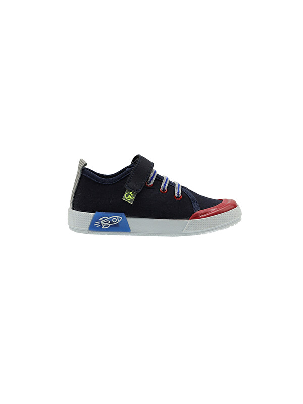Panço Erkek Çocuk Bloklu Cırt Cırtlı Bağcıklı Lacivert Sneaker