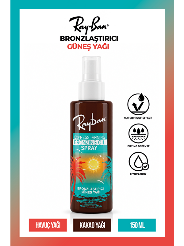 New Well Rayban Express Tanning Bronzing Oil Spray | Bronzlaştırıcı Güneş Yağı Spreyi 150 ml