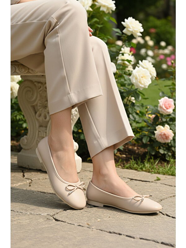 Ayakmod Bej Ayakmod Hafif Kadın Babet Ayakkabı B-34 Z