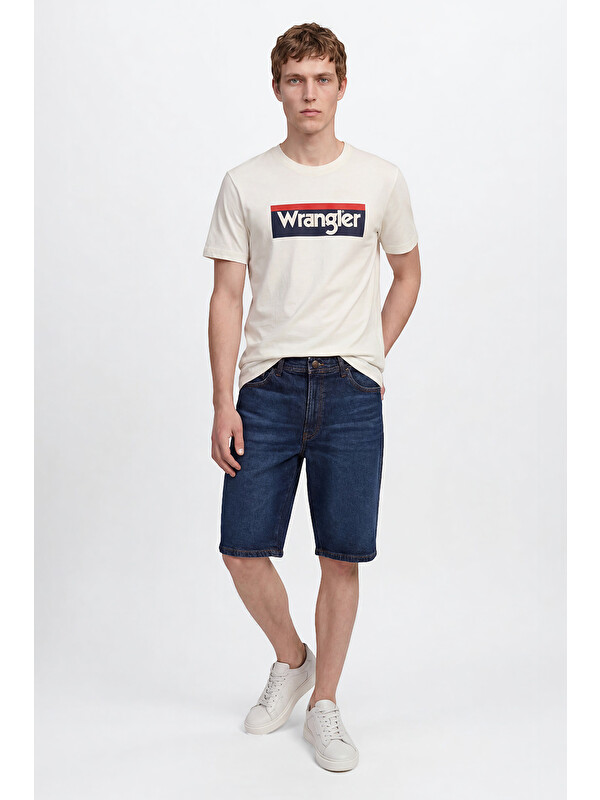 Wrangler Texas Pamuklu Regular Fit Normal Kesim Cepli Esnek Jean Denim Şort