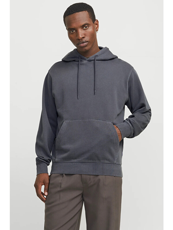 Jack & Jones Essentials Jjecharge Pamuklu Oversize Fit Kapüşonlu Sweat 12268272