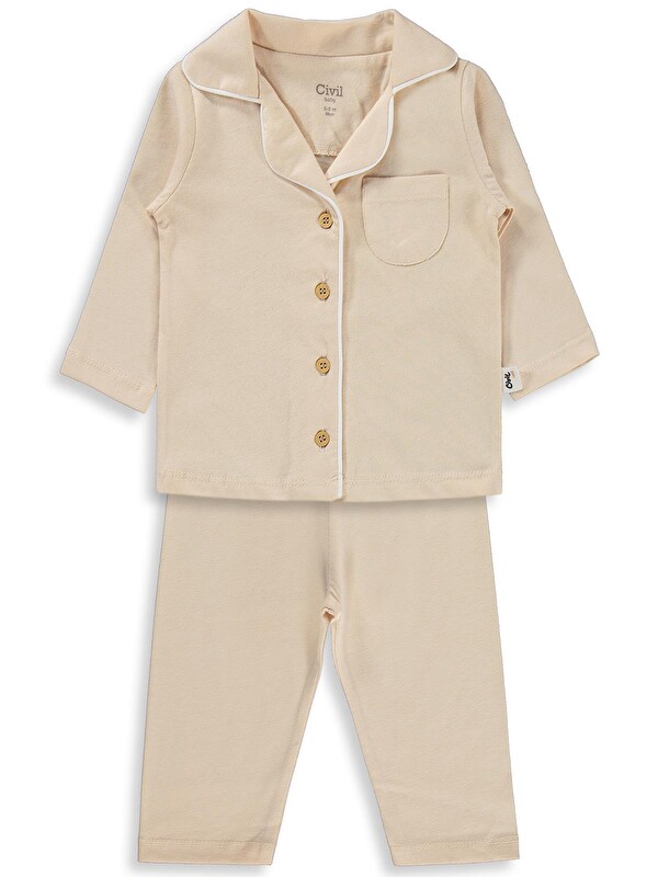 Civil Baby Basic 6-18 Ay Pijama Takımı - Kahverengi