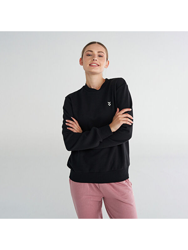 Hummel T-Pulse Regular Kadın Siyah Sweatshirt