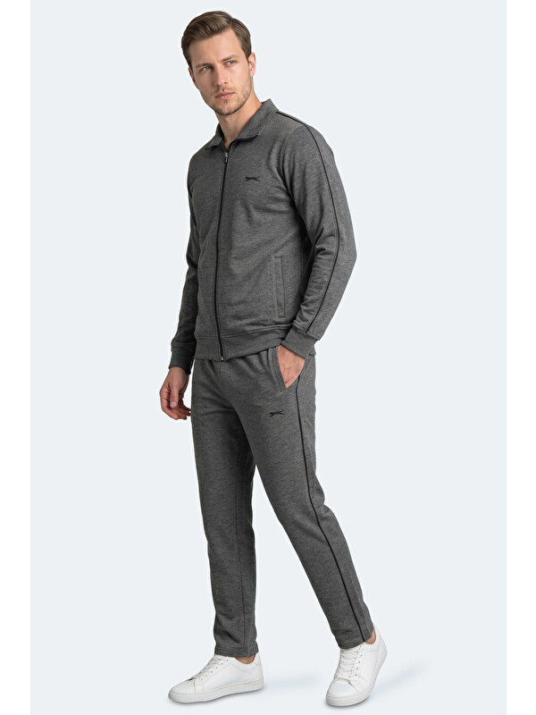 SLAZENGER BLOWBACK Erkek Slim Fit Antrasit Eşofman Takımı