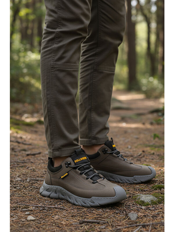 Vizon Nubuk Hakiki Deri Erkek Casual Ayakkabı 240003 M - Görsel 5