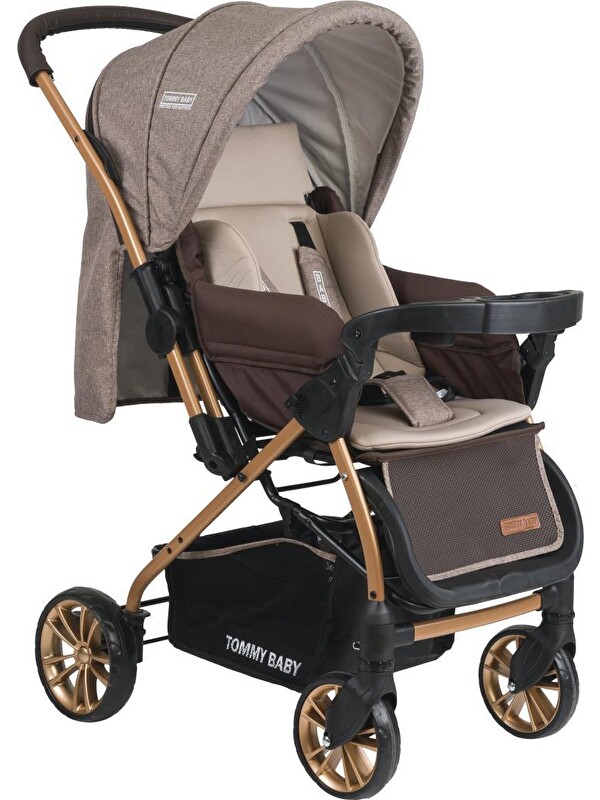 TOMMYBABY TB-980 Gold Çift Yönlü Bebek Arabası Puset