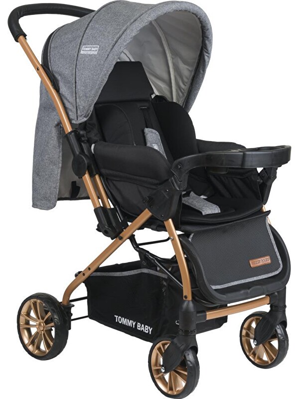 TOMMYBABY TB-980 Gold Çift Yönlü Bebek Arabası Puset