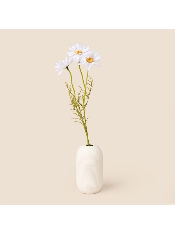 Evidea Deco Papatya Yapay Dal Çiçek - Beyaz - 47 cm