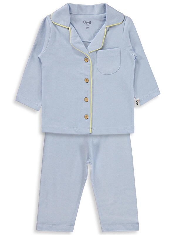 Civil Baby Basic 6-18 Ay Pijama Takımı - Mavi