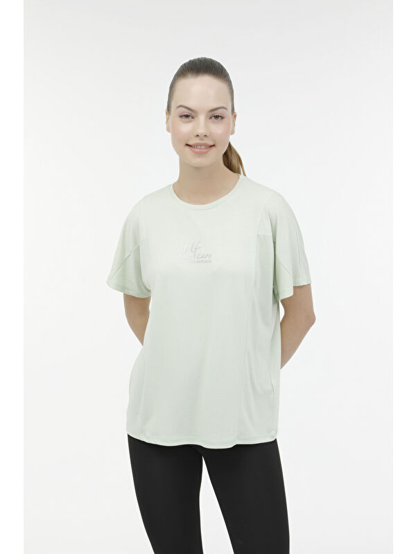 Lumberjack WL JASMINE 11JCK2021 3FX PASTEL YESIL Kadın Kısa Kol T-Shirt
