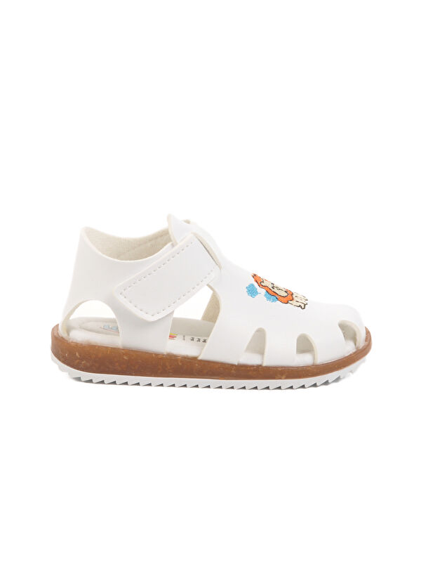 Beyaz Cırtlı Hafif Unisex Çocuk Sandalet 17373 B - Görsel 2