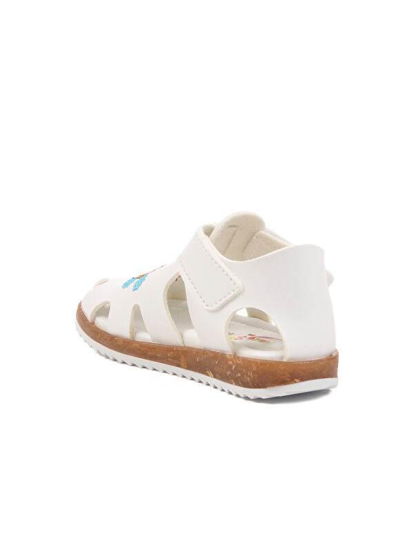 Beyaz Cırtlı Hafif Unisex Çocuk Sandalet 17373 B - Görsel 5