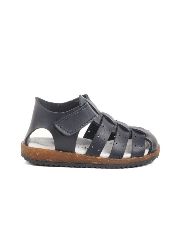 Lacivert Cırtlı Hafif Unisex Çocuk Sandalet 17370 B - Görsel 2