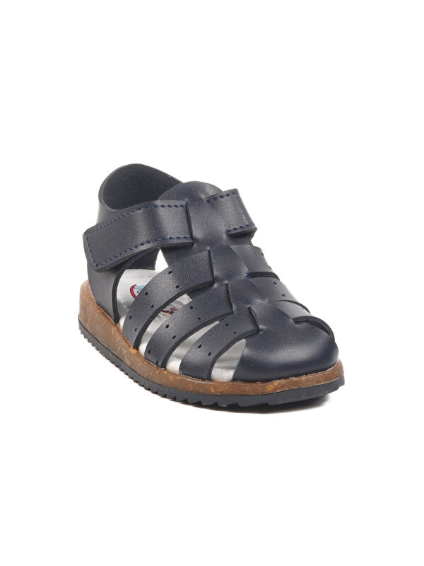 Lacivert Cırtlı Hafif Unisex Çocuk Sandalet 17370 B - Görsel 4