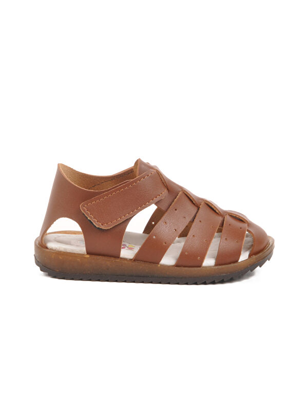 Taba Cırtlı Hafif Unisex Çocuk Sandalet 17370 B - Görsel 2