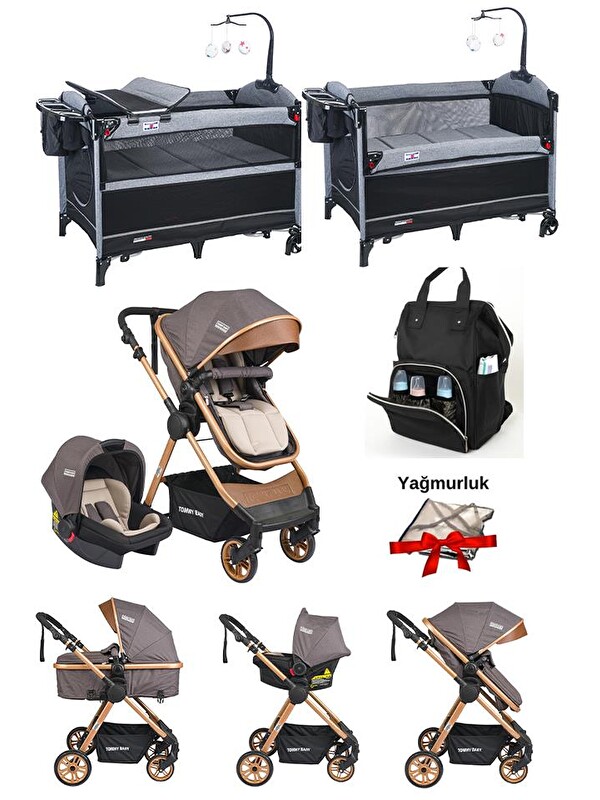 TOMMYBABY Yenidoğan Seti Bebek Arabası Travel Sistem Oyun Parkı Çanta
