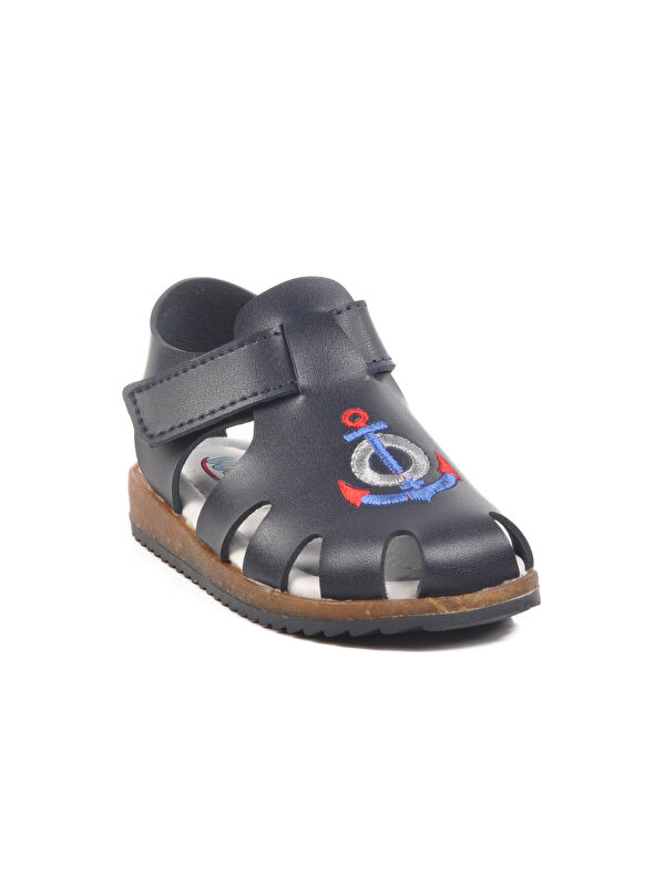 Lacivert Cırtlı Hafif Unisex Çocuk Sandalet 17372 B - Görsel 4