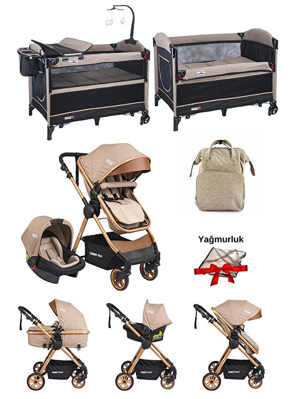TOMMYBABY Yenidoğan Seti Bebek Arabası Travel Sistem Oyun Parkı Çanta