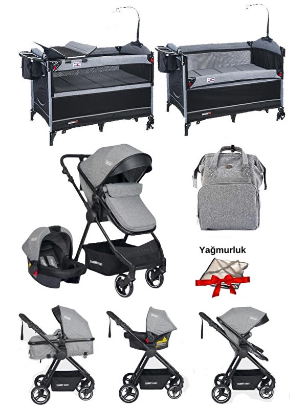TOMMYBABY Yenidoğan Seti Bebek Arabası Travel Sistem Oyun Parkı Çanta