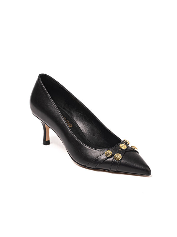 Chiara Bellini Siyah Chiara Bellini Stiletto 9841 Kadın Topuklu/ 158 Napa Lether Black C02