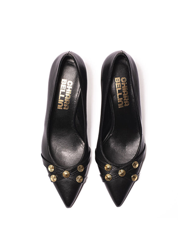 Chiara Bellini Siyah Chiara Bellini Stiletto 9841 Kadın Topuklu/ 158 Napa Lether Black C02