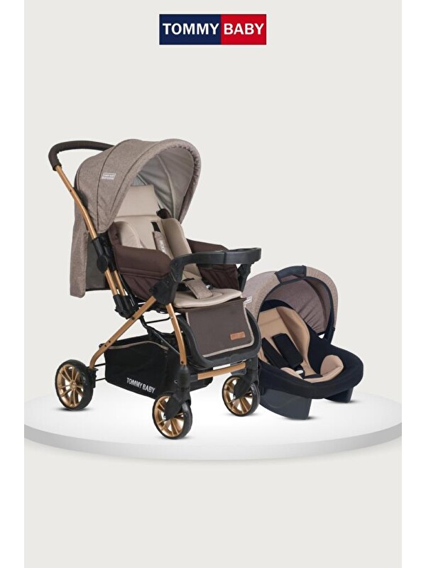 TOMMYBABY TB-980 Gold Travel Çift Yön (Seyahat) Sistem Bebek Arabası Puset