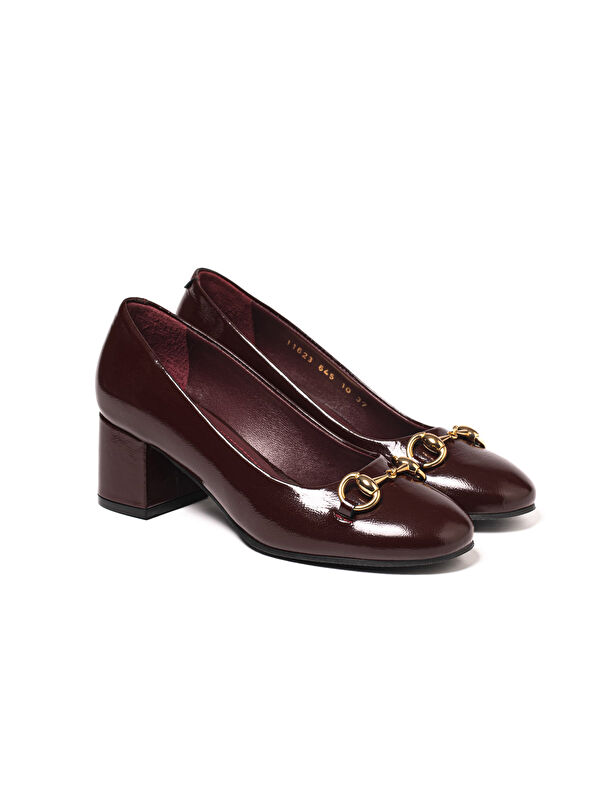 Chiara Bellini Siyah Chiara Bellini Stiletto 10 Kadın Topuklu/ 645 Patent Leather Wrinkled
