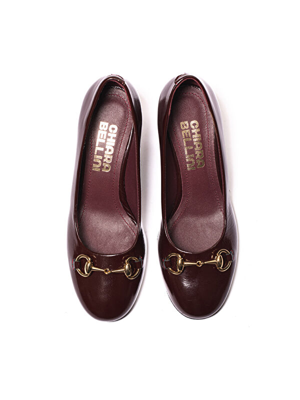 Chiara Bellini Siyah Chiara Bellini Stiletto 10 Kadın Topuklu/ 645 Patent Leather Wrinkled